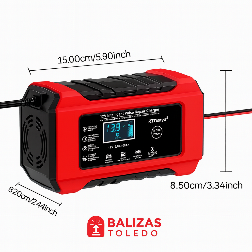 🔋 Cargador Inteligente 12V Balizas Toledo