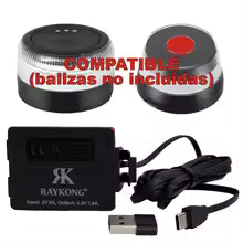 Cable de Alimentación Directa para Baliza V16 – USB/USB-C – Compatible con Móvil y Coche