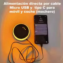 Cable de Alimentación Directa para Baliza V16 – USB/USB-C – Compatible con Móvil y Coche