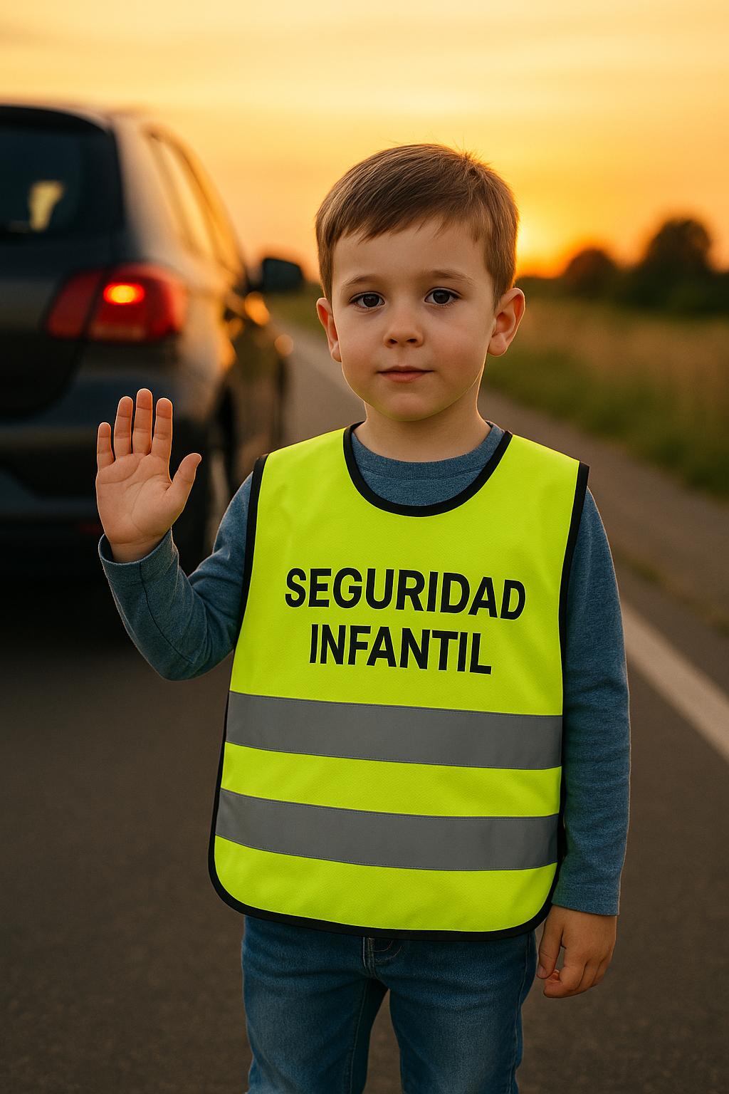 🦺 Chaleco Reflectante Infantil Homologado – Balizas Toledo (4–12 años)