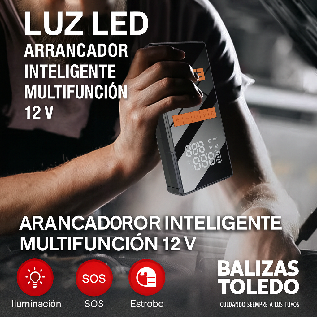 ⚡ Arrancador Inteligente Multifunción 12V Balizas Toledo